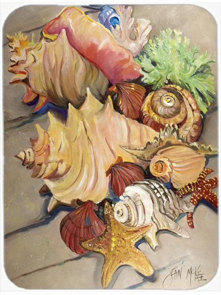 Caroline's Treasures Shells Glass Cutting Board
