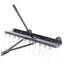 Râteau de remorquage robuste et robuste - 24 dents en acier, accessoire de traction pour tracteur / tondeuse à gazon, outils de jardin extérieur