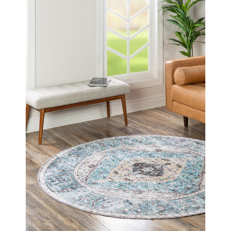 Oriello Oriental Indoor Rug, Round 7'10"