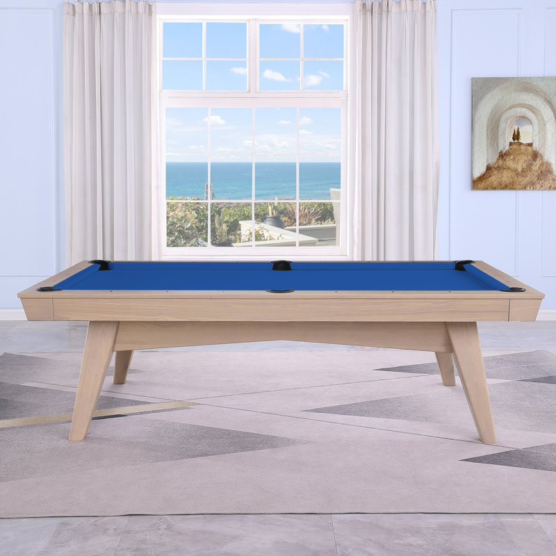 Table de billard sans ardoise ModArt, Bois flottant, Bleu royal, 8 pi