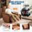 Fauteuil inclinable électrique à bascule pivotant, oscillant réglable avec charge USB, cuir PU et accoudoirs doubles pour le salon, orange