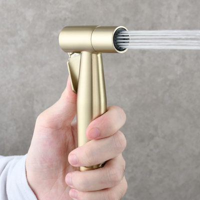 Handheld Bidet Sprayer Kit For Toilet,Stainless Steel,Brushed Gold