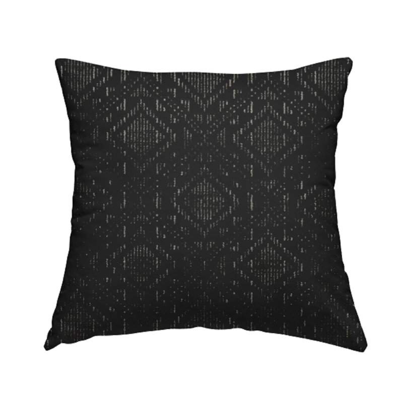 Todd Geometric Square Cushion, 28cm H x 28cm W x 5cm D, Black