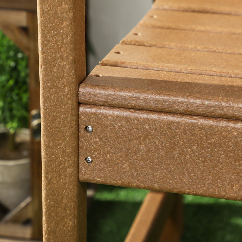 Chaise de patio empilable, Brun