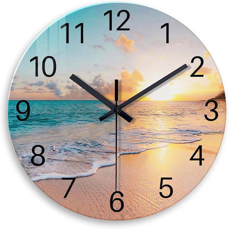 Dovecove Abbeville Glass Wall Clock | Wayfair