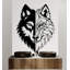Adhésif décoratif loup loup, décor géométrique loup, art mural loup, amoureux des animaux, loup, salle de bain, décalcomanies murales, vinyle autocollant-1244081490-1244081518