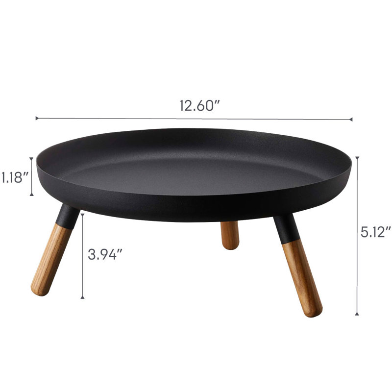 Table-plateau simple, Noir