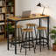 Table With Stools,Kitchen Table 4 Chairs,5-Piece Counter Height Bar Table And Chairs Set