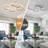 Black Ceiling Fan With Lights Remote Control And App Control, Dimmable With Remote 7 Blades 6 Speeds Of Wind-1430793512