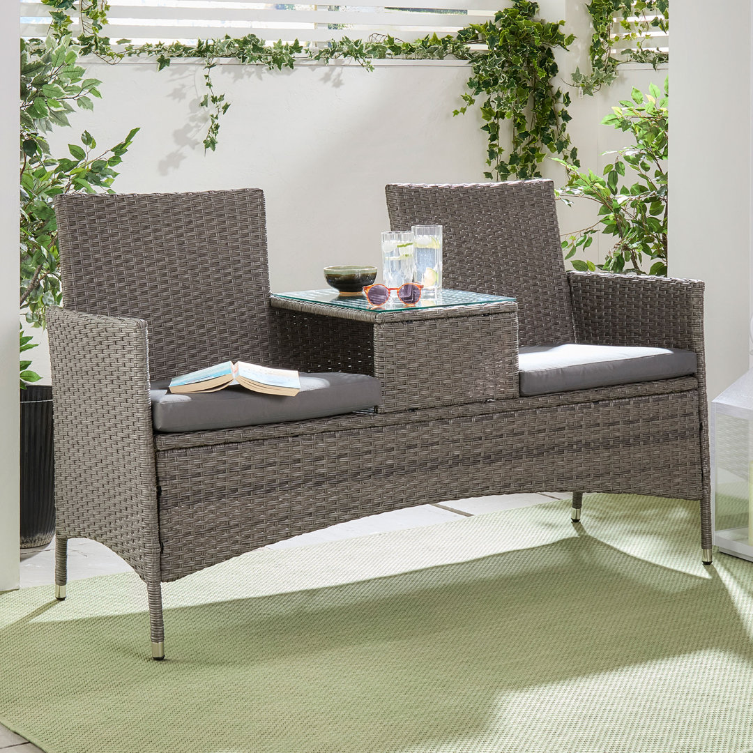 Bali Rattan Garden Jack and Jill Loveseat