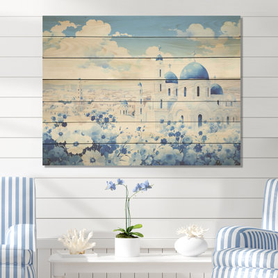 Coastal Orthodox Church In Greece II - Greece On Wood Print