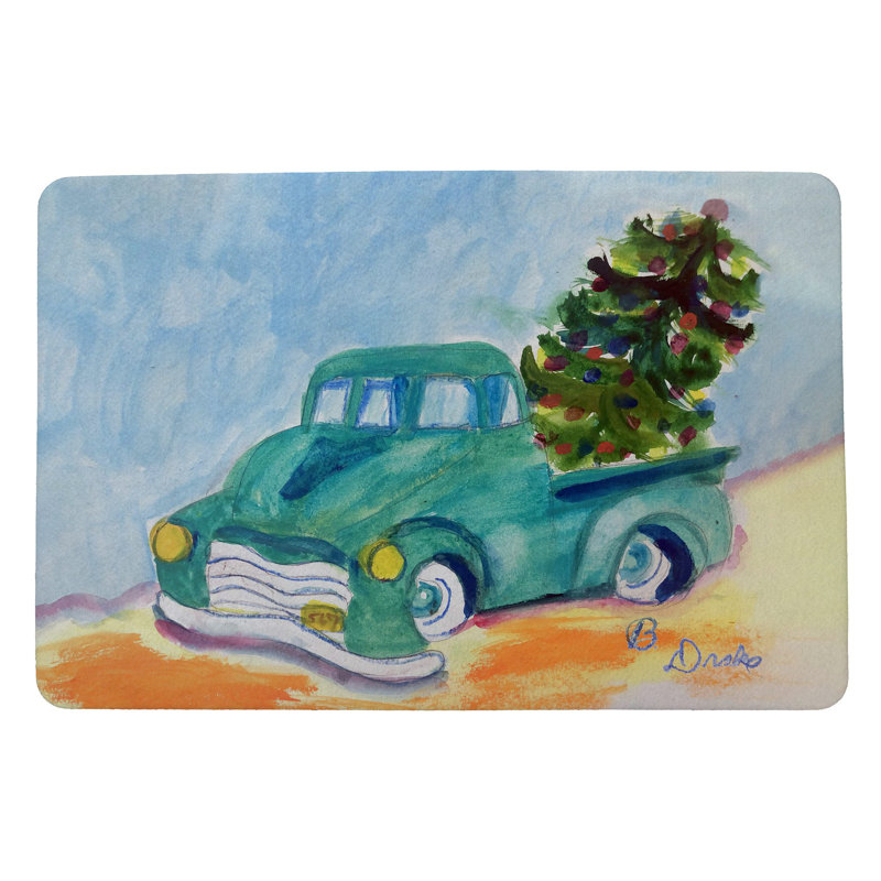 Tapis de porte d'extérieur antidérapant Gavino Truck 26 po x 18 po
