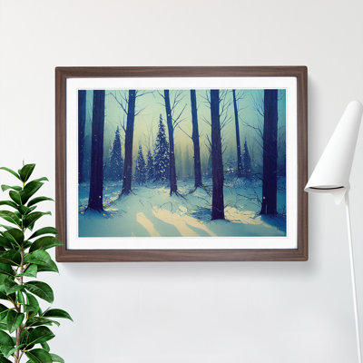 XH1022-10206X Winter Forest Pine Trees Vol.4 1 Piece Single Picture Frame Wall Art
