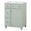 Meuble-lavabo peu encombrant avec lavabo en céramique et beaucoup de rangement-53606632