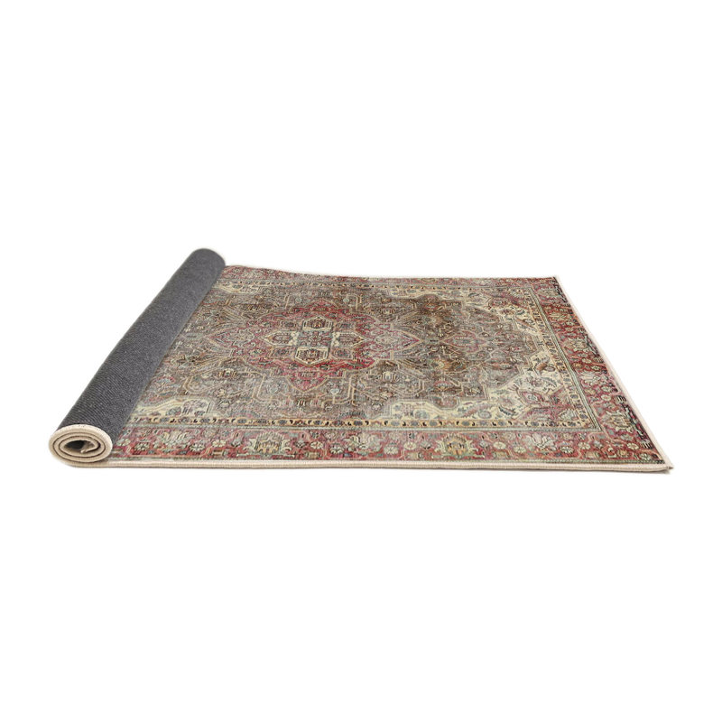 Tapis brun à motif oriental, Rond 6 pi