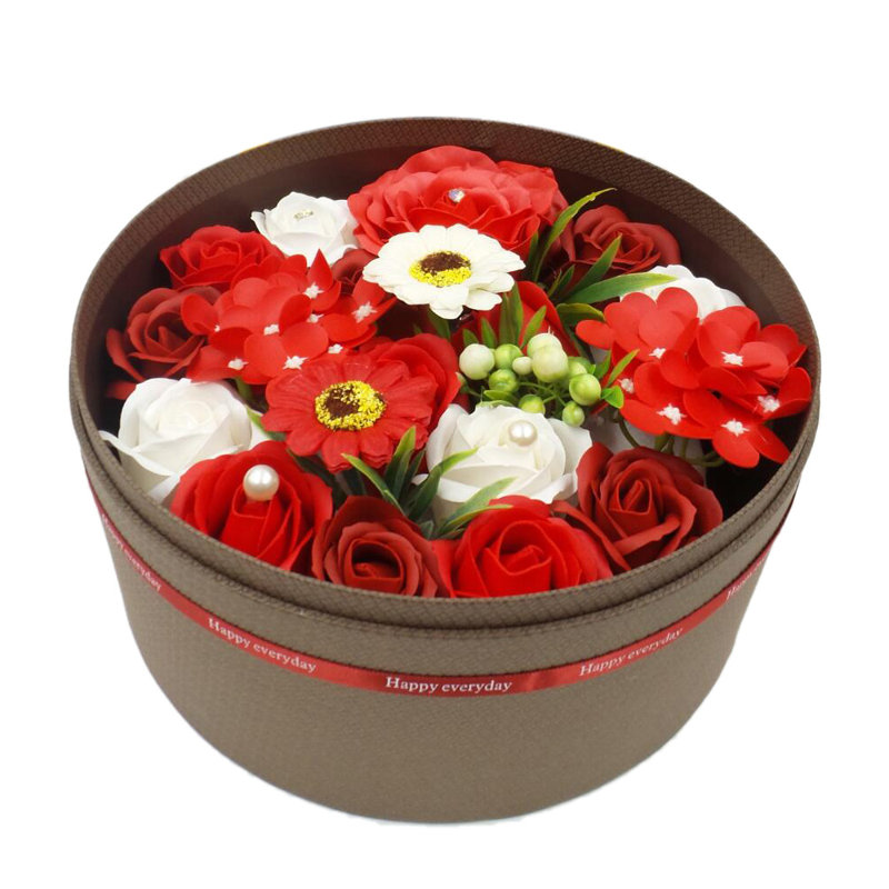 Soap Rose, Gerbera Arrangement, Red