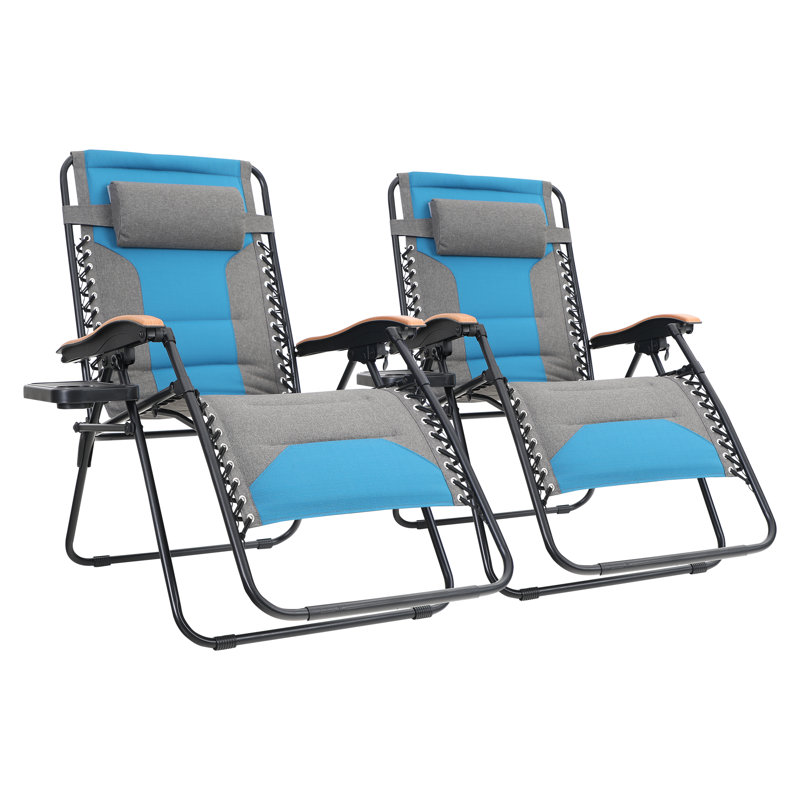 Talecia Folding Zero Gravity Chair, Cobalt Blue