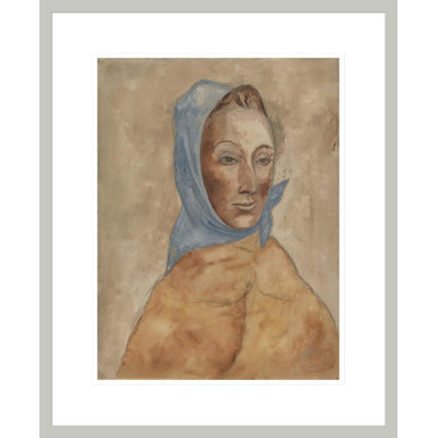 Femme avec foulard (Portrait de Fernande Olivier) par Pablo Picasso, impression giclée encadrée