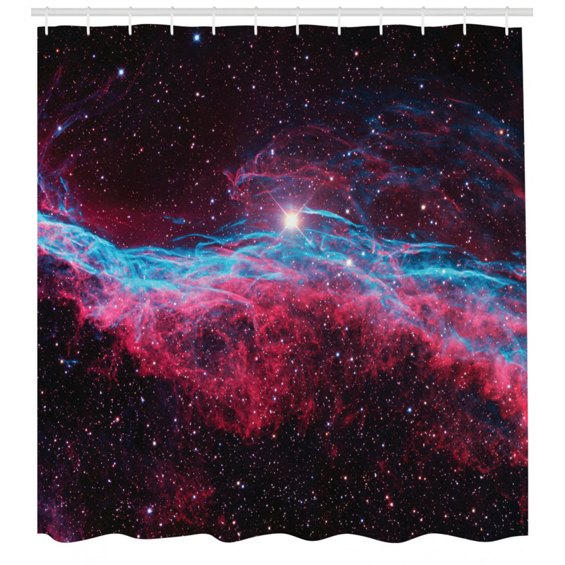 Shower Curtain with Hooks Included, 70" H x 69" W