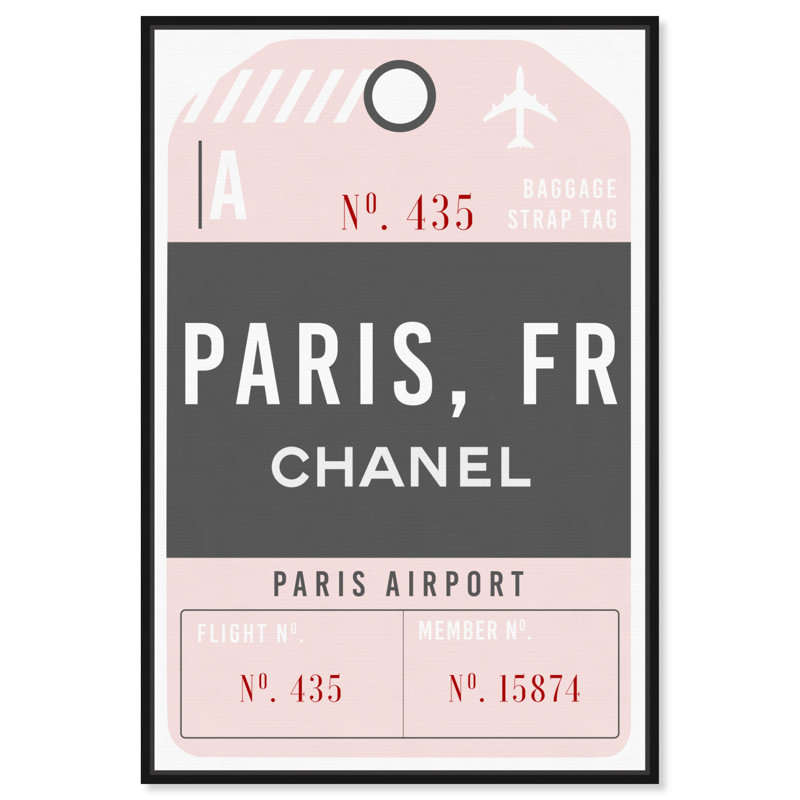 Coquille de bagage Glam Paris, H 16 po x l 11 po, Cadre noir