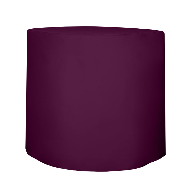 Javin Solid Color Round Tablecloth, Magenta, 5
