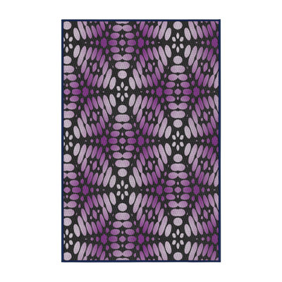 Tapis noir / violet Power Loom