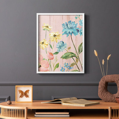 Wildflower Flutter IV Framed Print - Solid Wood