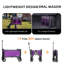 Chariot tout-en-un pliant avec roues larges convertibles avec ouverture latérale, laisse pour chien, siège et rangement, capacité de 220 lb - Mauve-125757419