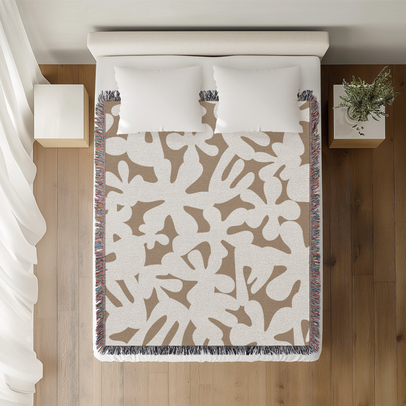 Jeté en coton Sheri, 50 x 70, Beige