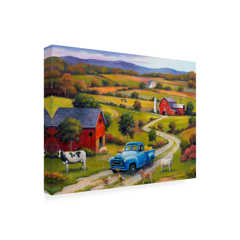 «Down On The Farm On Canvas» par John Zaccheo, reproduction, H 14 po x l 19 po x P 2 po