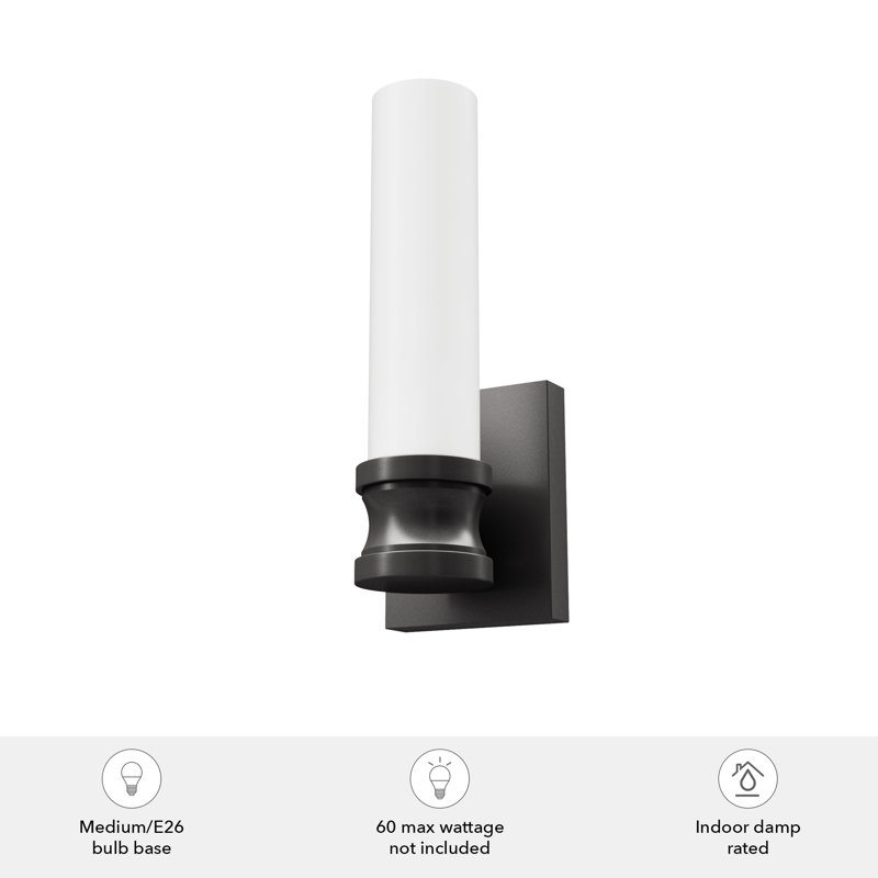 Lenlock Aluminum Armed Sconce, White, Noble Bronze