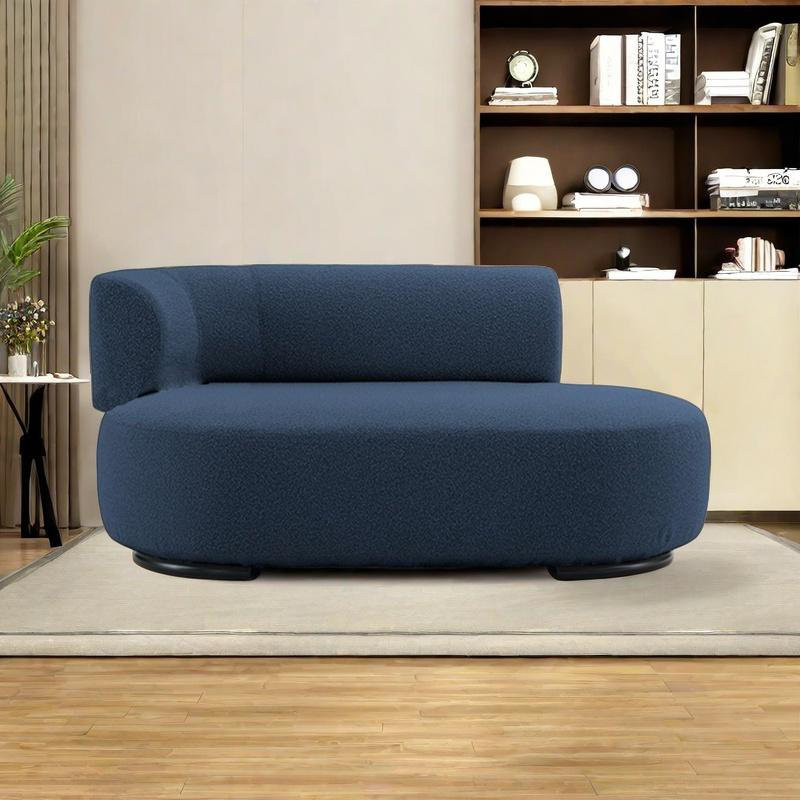 Elegant and comfortable solid wooden chair, Left Hand Facing, Dark Blue
