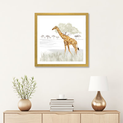 Serengeti Giraffe Square by Tara Reed - Print