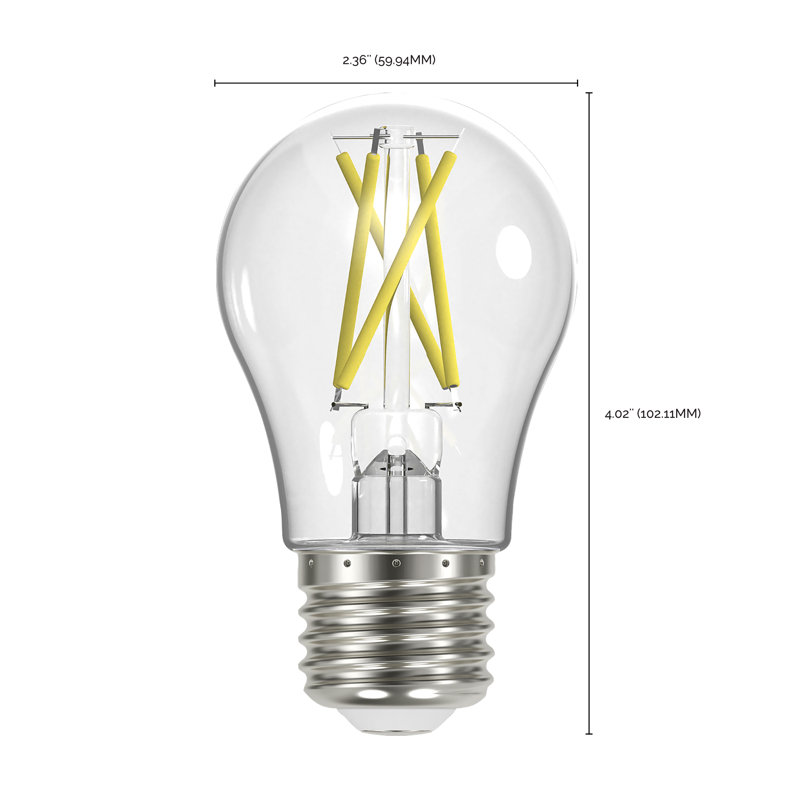 Ampoule à intensité variable à DEL A19 de 8 watts (équivalent à 60 watts) Lynna, base E26 / moyenne (standard), 4 000 K