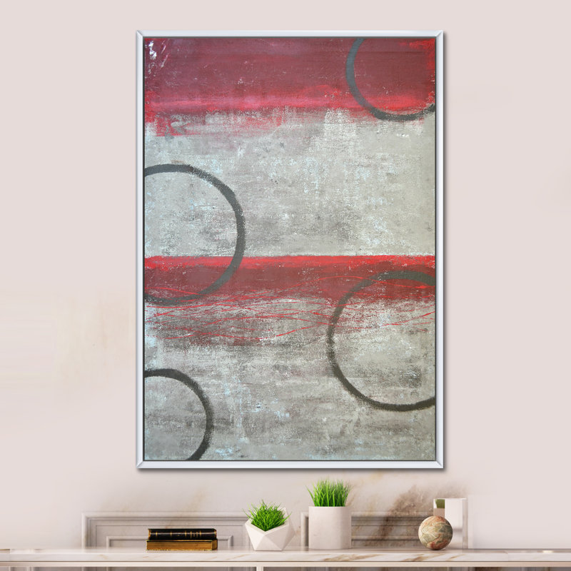 Art moderne gris et bleu II 2FL47759, Cadre blanc, H 32 po x l 16 po x P 1 po