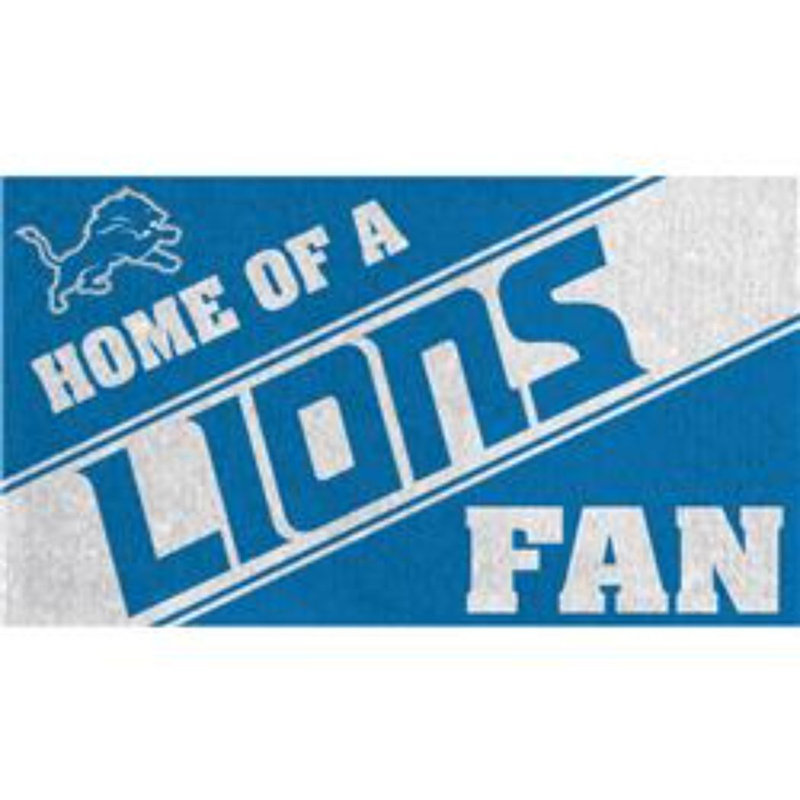 NFL Home of a Fan Team Color Outdoor Doormat, Detroit Lions