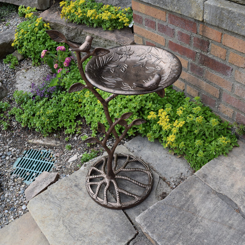 Bain d'oiseaux, bronze antique