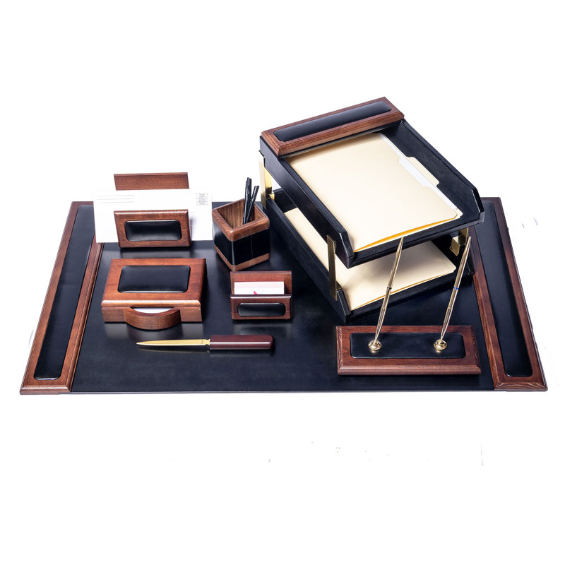 Ensemble de bureau 10 pièces Fatuberlio, Noyer