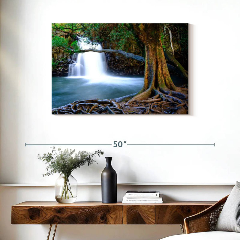 Cascade de l'ancien arbre d'Alvord Maui, H 24 po x l 36 po