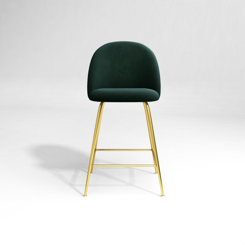 Ella Upholstered Counter Stool with Metal Frame