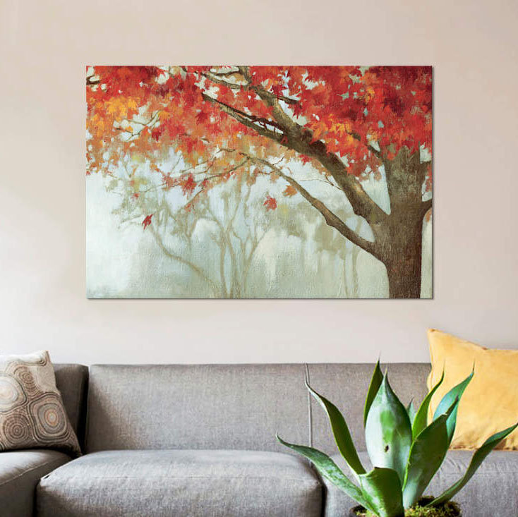 «Fall Canopy II», reproduction sur toile, H 12 po x l 18 po x P 1,5 po, Toile tendue, Pas de tapis