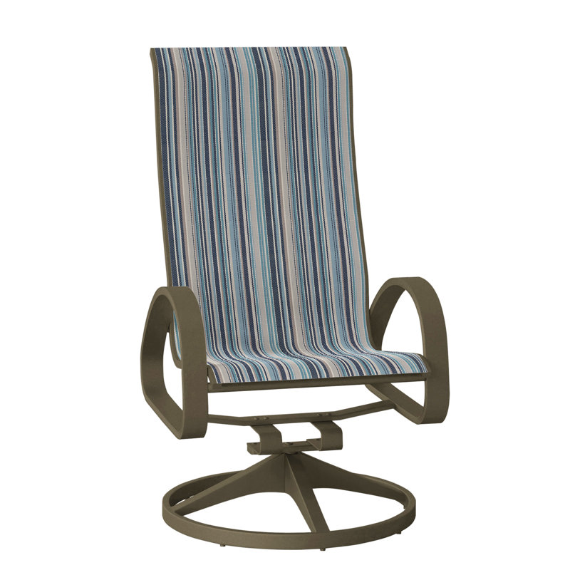 Fauteuil de patio pivotant Hiraku, Bois de plage texturé, Vignoble