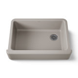 Whitehaven® 33" x 22" Self-Trimming Under-Mount Single-Bowl Kitchen Sink with Tall Apron