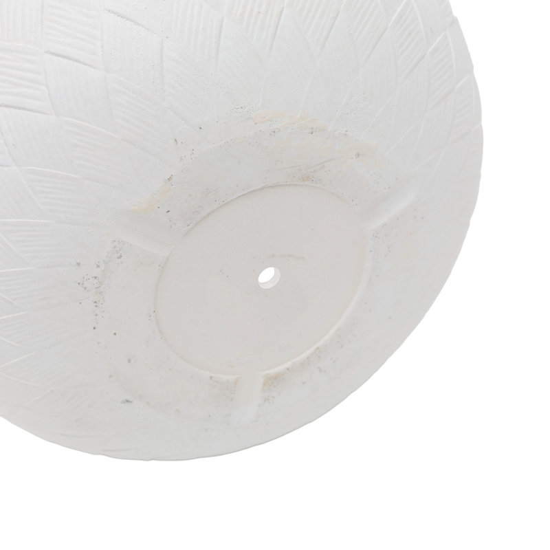 De 3 jardinières en oxyde de magnésium, 21,4 po + 14,17 po + 8,66 po, blanc, texture tissage, trou de drainage, pour jardin extérieur