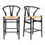 Tabouret de bar Mid-Century en bois de frêne durable pour cuisine et salle à manger