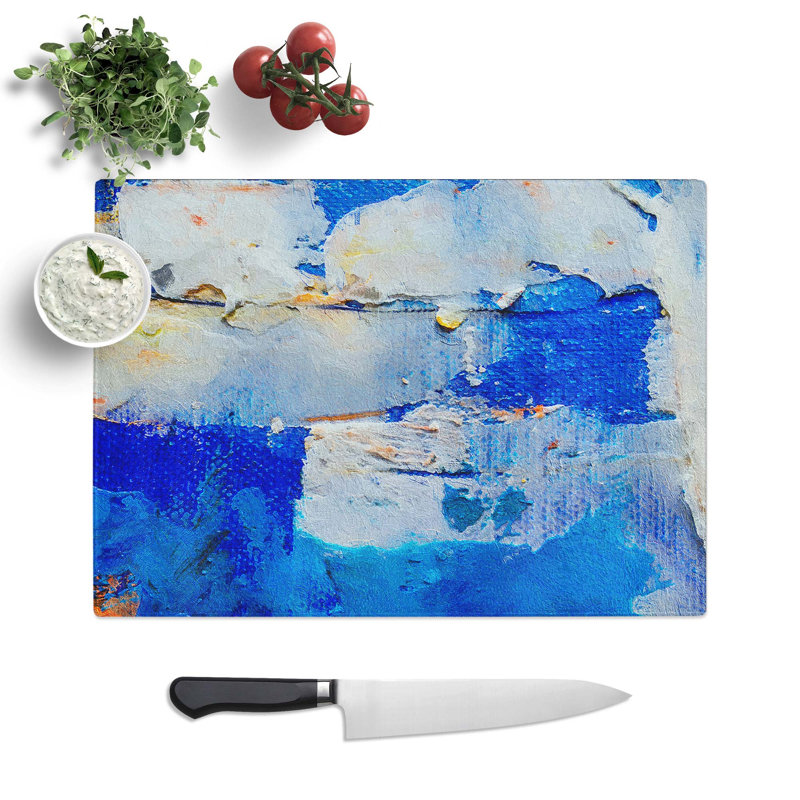 Tempered Glass Art Painting Vol.153 Chopping Board, 28.5 cm W x 20 cm L