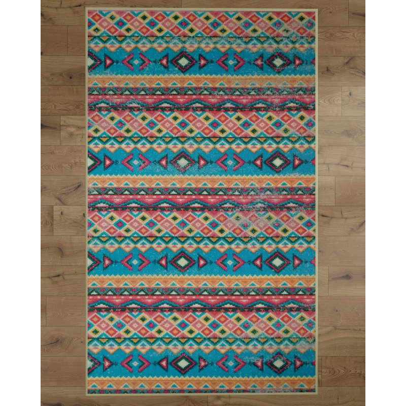 Tapis turquoise Goyette, Rectangle de 8 pi x 10 pi