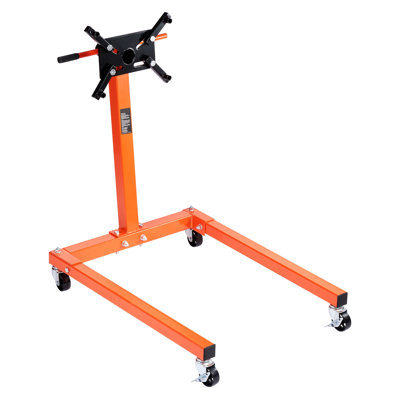 1300 Lbs Rotating Engine Stand with 360° Adjustable Head, Heavy Duty Steel Motor Hoist Dolly with Lockable Casters for Auto Repair