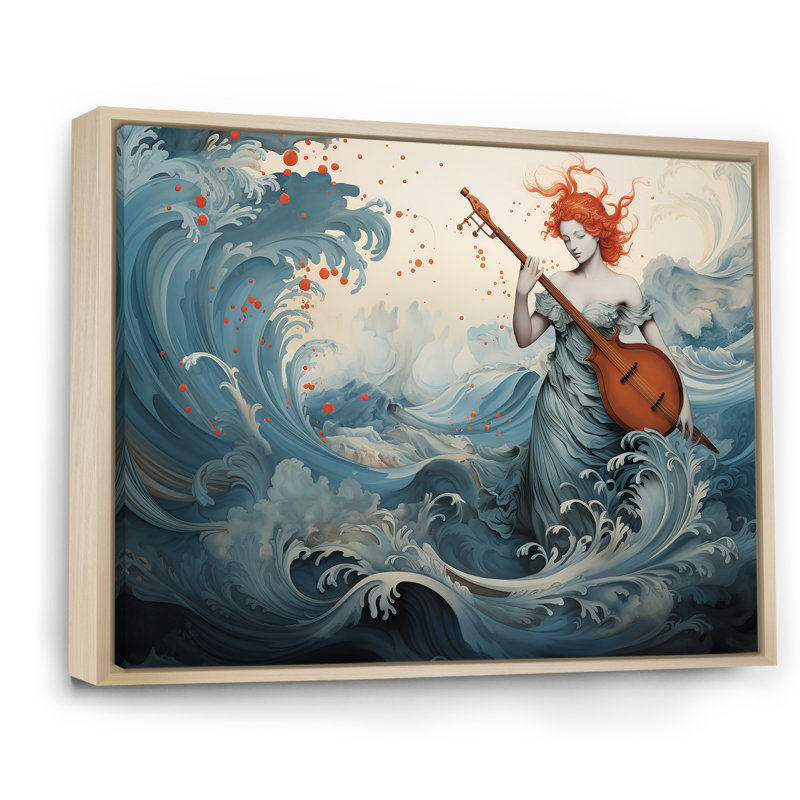 Aquarelle Venus Mythology - Classics, art mural, Cadre flottant brun, H 16 po x l 32 po x P 1 po