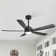 Giragos 52'' 5-Blade Large Indoor/Covered Outdoor Ceiling Fan With Led Lights and Remote, Quiet Reversible DC Motor, 5''/10'' Downrods, Timer